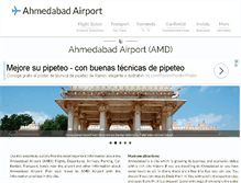 Tablet Screenshot of ahmedabadairport.com